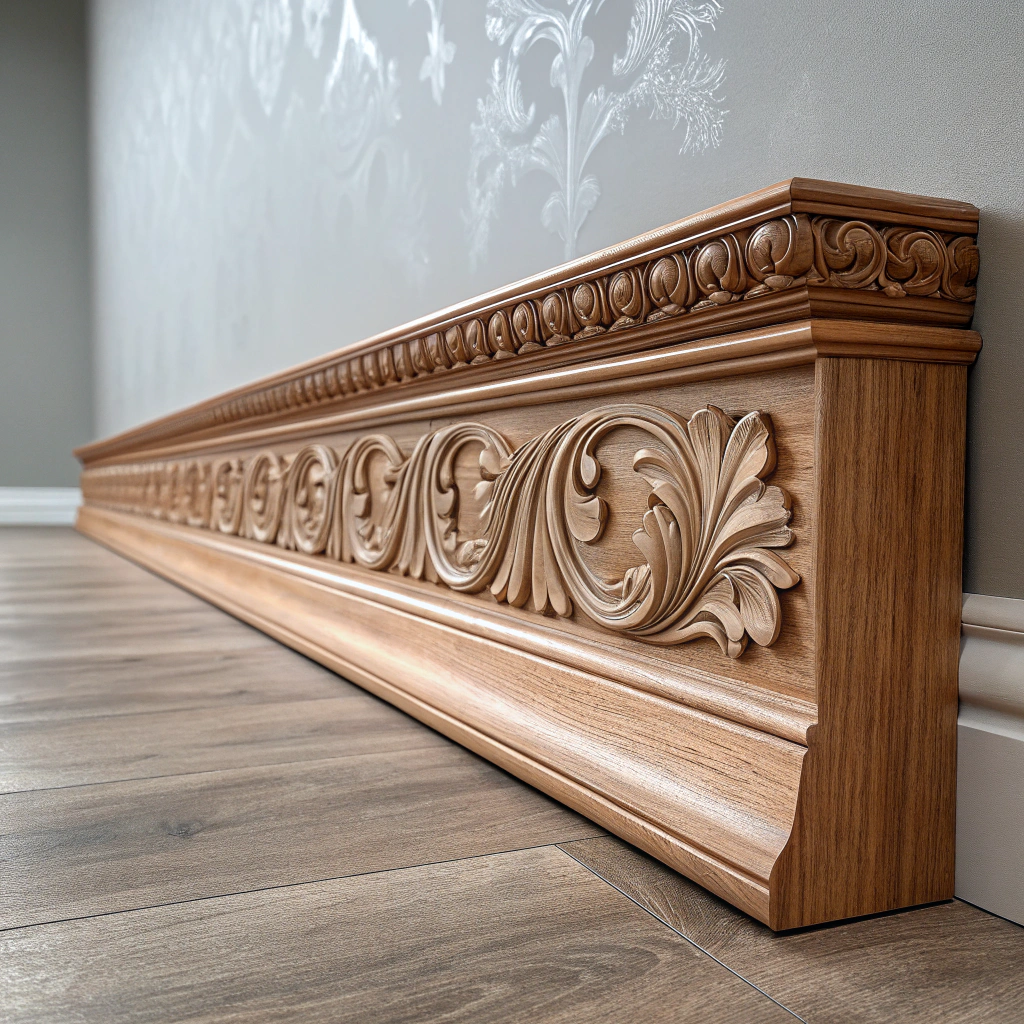 Close-up of high-quality custom carpentry and trim work